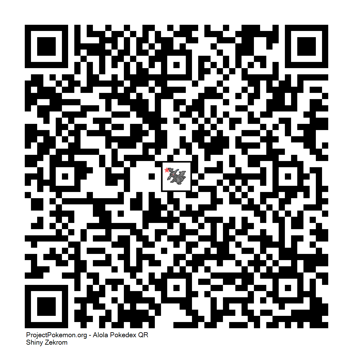 Cdigo QR de Zekrom variocolor